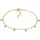 Elli Fußschmuck Damen Fußkettchen Bunt Geo Strand mit Kristalle in 925 Sterling Silber vergoldet