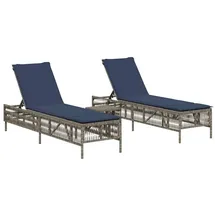 vidaXL Sonnenliege 55 x 0 x 96 cm Grau