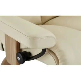 Stressless Relaxsessel mit Hocker Leder 81 x 111 x 77 cm creme