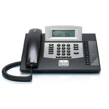Auerswald COMfortel 1600 Systemtelefon, ISDN Headsetanschluss, Freisprechen, Touchscreen Beleuchtetes Display Schwarz,