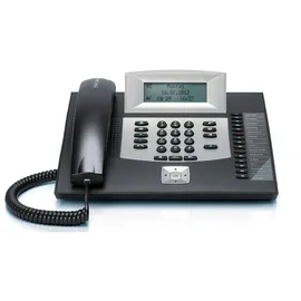 Auerswald COMfortel 1600 Systemtelefon, ISDN Headsetanschluss, Freisprechen, Touchscreen Beleuchtetes Display Schwarz,