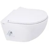 Swiss Aqua Technologies Infinitio Hänge-WC mit WC-Sitz Weiß
