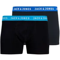 JACK & JONES Herren JACRICH TRUNKS 2 Pack NOOS Boxershorts, Surf The Web/Detail:Blue Jewel, L