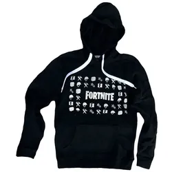 Fortnite Hoodie Fortnite Hoodie Sweatshirt mit Kapuze SZocker Gamer Online Spieler schwarz XS