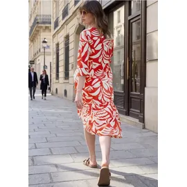 street one studio Midikleid gemustert Rot 34