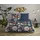 DESCANSO Fiori Blumen Blau 155 x 220 cm + 80 x 80 cm