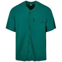 URBAN CLASSICS Viscose Camp Kurzarmhemd Green L
