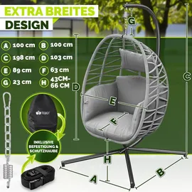 tillvex Hängesessel tillvex Grau