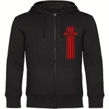 multifanshop Kapuzen Sweatshirt Jacke - Bayern - Streifen - Druck rot - Jacke
