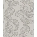 Rasch Textil Rasch Tapeten 822625 - Vliestapete Blätter Ranken (Mittelgrau, Floral, 10,05 x 0,53 m