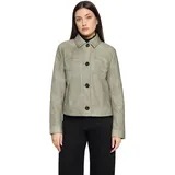 Amber & June Kunstleder-Jacke mit Kragen", in Leder-Optik, Hellgruen, 42