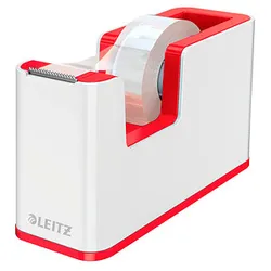 LEITZ Tischabroller WOW Duo Colour perlweiß/rot