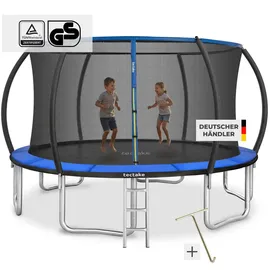 Tectake Trampolin Ø 366 cm inkl. Sicherheitsnetz Schwarz