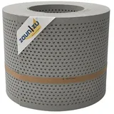 zaunzu® Doppelstabmattenzaun 26 m x 19 cm Steingrau/Metall