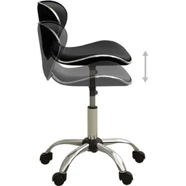 vidaXL Bürostuhl Kunstleder Schwarz