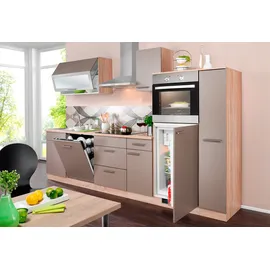 WIHO KÜCHEN Küchenzeile Montana 300 cm braun