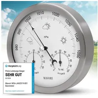 MAVORI MAVORI® Wetterstation analog - 3in1 Barometer, Hygrometer &