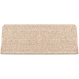 [en.casa] Stufenmatten 15-er Set Treppenmatten 65 x 24 cm rechteckig Treppenteppich Treppenschoner Stufenteppich selbstklebend Beige