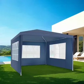 Tectake tectake® Pavillon, 3 x 3 m, im Stecksystem, mit UV-Schutz, wasserdicht,