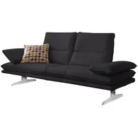 2,5-Sitzer W.SCHILLIG "broadway Designsofa mit hohem Sitzkomfort", grau (anthrazit s37), B:236cm H:94cm T:96cm, Stoff S37 (100% Polyester): Luxus-Microfaser in Lederoptik, Sofas, Sitztiefenverstellung, Kopfteil- & Seitenteilverstellung, Breite 236cm