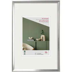 walther + design Desire Kunststoff Bilderrahmen, silber, 7 x 10 cm