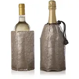 Vacu Vin Champagnerkühler Set - Wiederverwendbar - Platin - Flaschenkühler Manschette für Champagner- & Sektflaschen