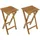 Garden Pleasure Yamina Klapphocker 27 x 29 x 62 cm braun klappbar 2 St. 