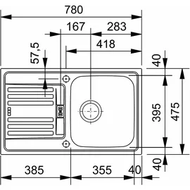 Franke Euroform EFX 614-78 + Excenterbetätigung
