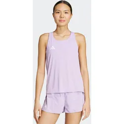 Lauftop ADIDAS PERFORMANCE "ADIZERO E TANK", Damen, Gr. XS, powder plum, Obermaterial: 100% Polyester, sportlich, Rundhals, Tops