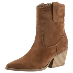 Westernstiefelette, Cowboystiefelette, Schlupfboots in schmaler Form - NEUE KOLLEKTION, Gr. 36, cognac, , 82469241-36