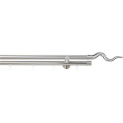 Good Life Kombi-Vorhangstange »Sepa«, 2 läufig-läufig, Fixmaß Good Life edelstahlfarben L: 160 cm   Ø 20 mm
