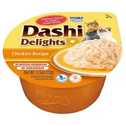 Inaba DASHI Ergänzungsfuttermittel für Katzen - Brühe mit Hühnergeschmack 70 g