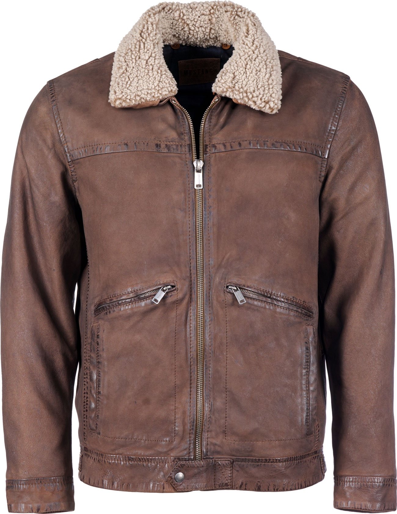 Mustang Chicago, Lederjacke - Braun - L