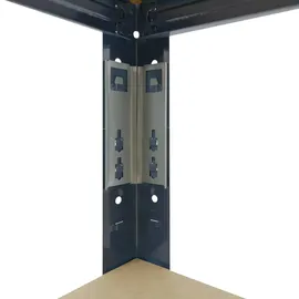 shelfplaza HOME 200x70x50 cm Schwerlastregal in blau mit 6 Böden und 145 kg Traglast pro Boden