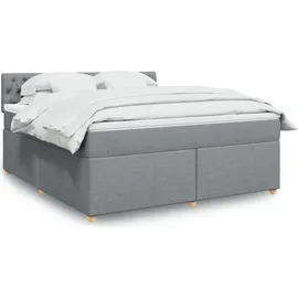 vidaXL Boxspringbett 180 x 200 cm Hellgrau