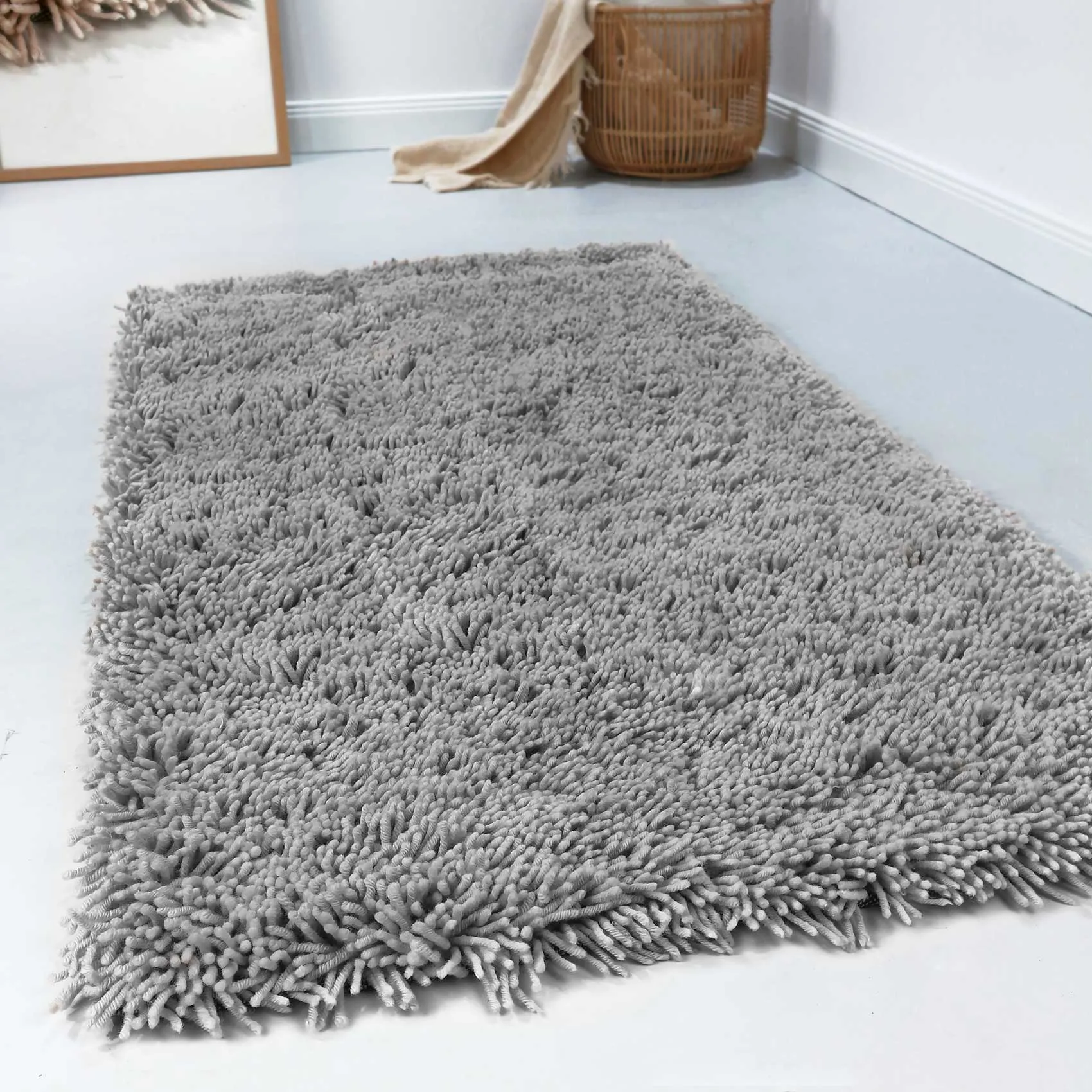 Esprit Wollteppich »Seattle Shag«, rechteckig, 5 mm Höhe, modern, flauschig aus Schurwolle, pflegeleicht, Wohn-, Schlafzimmer ESPRIT hellgrau B: 140 cm   1 St.