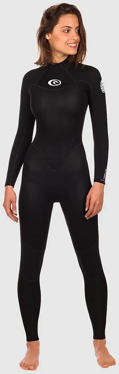Rip Curl Freelite 3/2 Flatlock Back Zip Neoprenanzug black Gr. 04