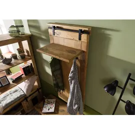 Massivmoebel24 Wandgarderobe Railway 59 x 32 x 145 cm Beige