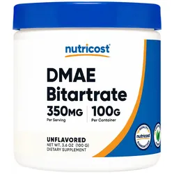 Nutricost DMAE Bitartrate (100 g, Geschmacksneutral)