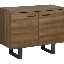 Sideboard mit 2 Türen TIMBER 79 cm Dunkelbraun