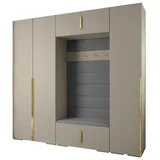 ABIKS MÖBEL Kompaktgarderobe INOVA 1 SATZ 8 Möbelset, Garderobe mit Kleiderstange und Regalen