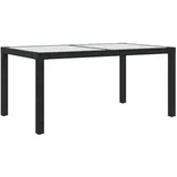 vidaXL Gartentisch 150 x 90 x 75 cm Schwarz
