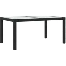 vidaXL Gartentisch 150 x 90 x 75 cm Schwarz