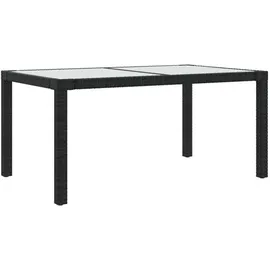 vidaXL Gartentisch 150 x 90 x 75 cm Schwarz