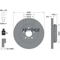 Textar Bremsscheibe PRO+