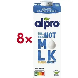 alpro 8er-Pack Haferdrink »Not Milk Drink 1,8% Fett« 1 Liter