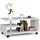 Akord Roll-Couchtisch Weiß Holzwerkstoff 90 x 40 x 51 cm