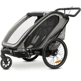 hauck Bike N Walk Duo Fahrradanhänger grau
