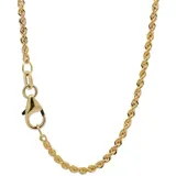 HOPLO Goldkette Goldkette Kordelkette massiv 1,7 mm - 585-14 Karat Gold Länge 50 cm, Made in Germany goldfarben 50 cm Unisex
