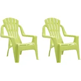 vidaXL Kinder Gartenstuhl 37 x 34 x 44 cm grün 2 St.